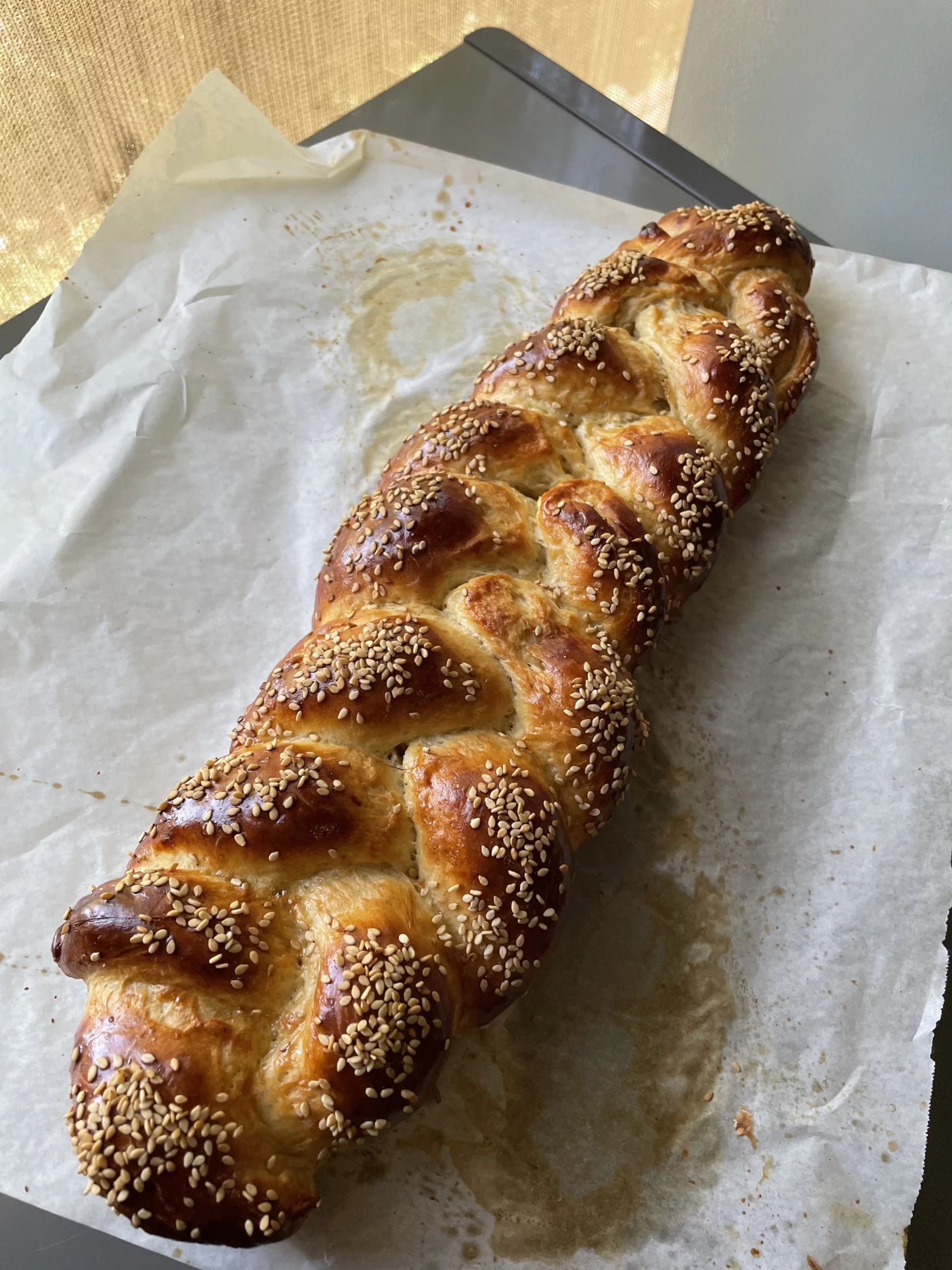 enkusero-kenya-breakfast-braided-loaf Freshly baked sesame braided loaf — breakfast bakes upgrade (Kenya)
